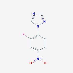 molecular formula C8H5FN4O2 B071497 3-氟-1-硝基-4-(1H-1,2,4-三唑-1-基)苯 CAS No. 182060-01-1