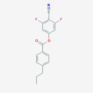 molecular formula C17H13F2NO2 B071508 4-Cyano-3,5-difluorophenyl 4-propyl-benzoate CAS No. 193275-43-3