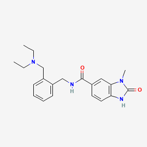 N-[[2-(diethylaminomethyl)phenyl]methyl]-3-methyl-2-oxo-1H-benzimidazole-5-carboxamide