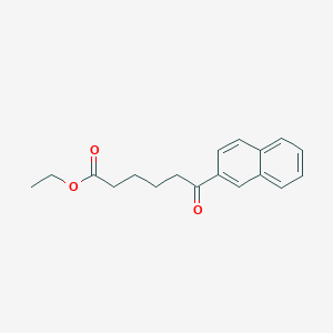 molecular formula C18H20O3 B071509 Ethyl 6-(2-naphthyl)-6-oxohexanoate CAS No. 183966-16-7
