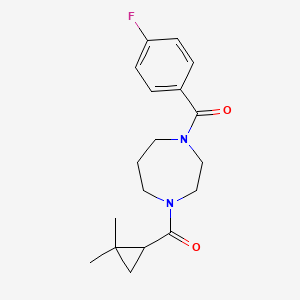 (2,2-Dimethylcyclopropyl)-[4-(4-fluorobenzoyl)-1,4-diazepan-1-yl]methanone