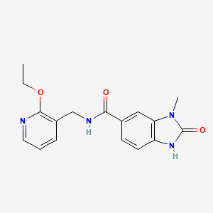 N-[(2-ethoxypyridin-3-yl)methyl]-3-methyl-2-oxo-1H-benzimidazole-5-carboxamide