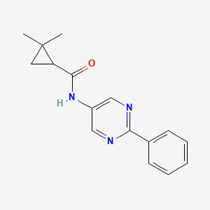 2,2-dimethyl-N-(2-phenylpyrimidin-5-yl)cyclopropane-1-carboxamide