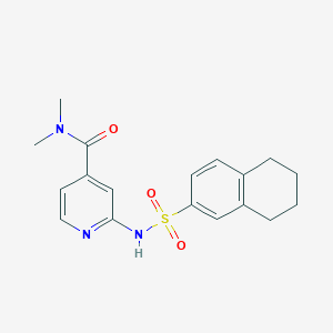 N,N-dimethyl-2-(5,6,7,8-tetrahydronaphthalen-2-ylsulfonylamino)pyridine-4-carboxamide