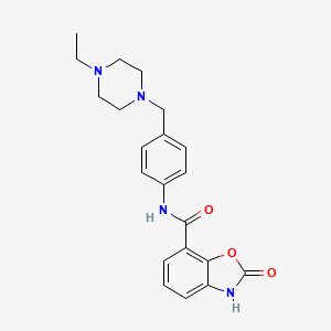 N-[4-[(4-ethylpiperazin-1-yl)methyl]phenyl]-2-oxo-3H-1,3-benzoxazole-7-carboxamide