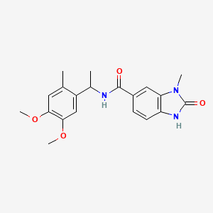 N-[1-(4,5-dimethoxy-2-methylphenyl)ethyl]-3-methyl-2-oxo-1H-benzimidazole-5-carboxamide