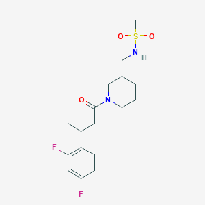 N-[[1-[3-(2,4-difluorophenyl)butanoyl]piperidin-3-yl]methyl]methanesulfonamide