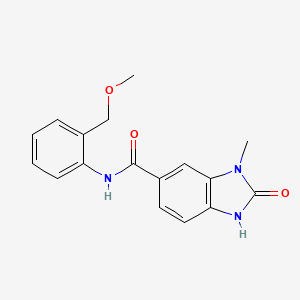 N-[2-(methoxymethyl)phenyl]-3-methyl-2-oxo-1H-benzimidazole-5-carboxamide