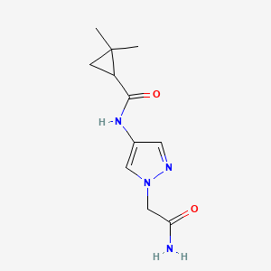 N-[1-(2-amino-2-oxoethyl)pyrazol-4-yl]-2,2-dimethylcyclopropane-1-carboxamide