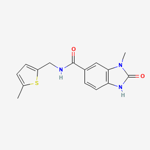 3-methyl-N-[(5-methylthiophen-2-yl)methyl]-2-oxo-1H-benzimidazole-5-carboxamide