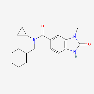 N-(cyclohexylmethyl)-N-cyclopropyl-3-methyl-2-oxo-1H-benzimidazole-5-carboxamide