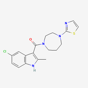 (5-chloro-2-methyl-1H-indol-3-yl)-[4-(1,3-thiazol-2-yl)-1,4-diazepan-1-yl]methanone