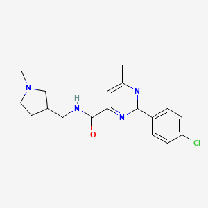 2-(4-chlorophenyl)-6-methyl-N-[(1-methylpyrrolidin-3-yl)methyl]pyrimidine-4-carboxamide