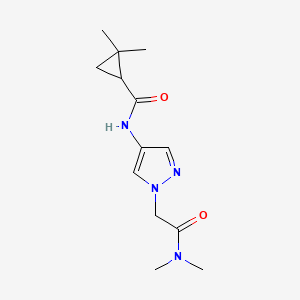 N-[1-[2-(dimethylamino)-2-oxoethyl]pyrazol-4-yl]-2,2-dimethylcyclopropane-1-carboxamide