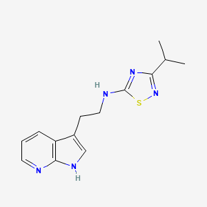 3-propan-2-yl-N-[2-(1H-pyrrolo[2,3-b]pyridin-3-yl)ethyl]-1,2,4-thiadiazol-5-amine