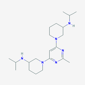 1-[2-methyl-6-[3-(propan-2-ylamino)piperidin-1-yl]pyrimidin-4-yl]-N-propan-2-ylpiperidin-3-amine