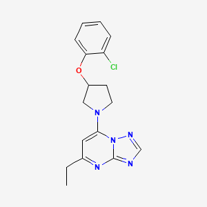 7-[3-(2-Chlorophenoxy)pyrrolidin-1-yl]-5-ethyl-[1,2,4]triazolo[1,5-a]pyrimidine