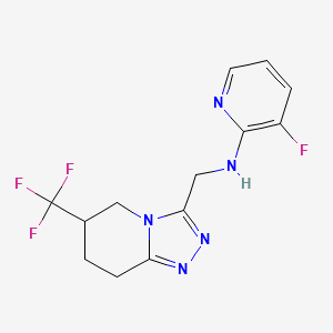 3-fluoro-N-[[6-(trifluoromethyl)-5,6,7,8-tetrahydro-[1,2,4]triazolo[4,3-a]pyridin-3-yl]methyl]pyridin-2-amine