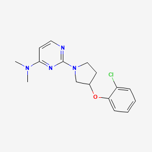 2-[3-(2-chlorophenoxy)pyrrolidin-1-yl]-N,N-dimethylpyrimidin-4-amine