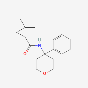 2,2-dimethyl-N-(4-phenyloxan-4-yl)cyclopropane-1-carboxamide