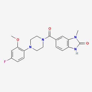 5-[4-(4-fluoro-2-methoxyphenyl)piperazine-1-carbonyl]-3-methyl-1H-benzimidazol-2-one