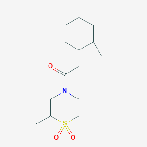 2-(2,2-Dimethylcyclohexyl)-1-(2-methyl-1,1-dioxo-1,4-thiazinan-4-yl)ethanone