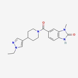 5-[4-(1-ethylpyrazol-4-yl)piperidine-1-carbonyl]-3-methyl-1H-benzimidazol-2-one