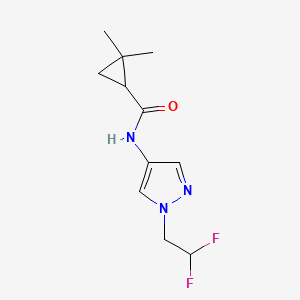 N-[1-(2,2-difluoroethyl)pyrazol-4-yl]-2,2-dimethylcyclopropane-1-carboxamide