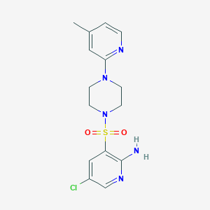 5-Chloro-3-[4-(4-methylpyridin-2-yl)piperazin-1-yl]sulfonylpyridin-2-amine