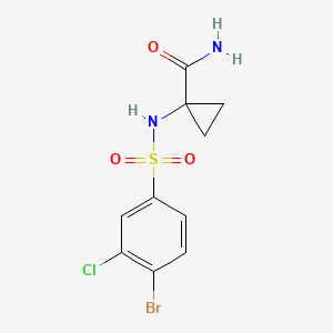 1-[(4-Bromo-3-chlorophenyl)sulfonylamino]cyclopropane-1-carboxamide