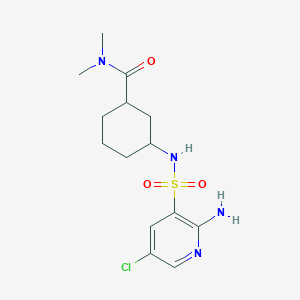 3-[(2-amino-5-chloropyridin-3-yl)sulfonylamino]-N,N-dimethylcyclohexane-1-carboxamide