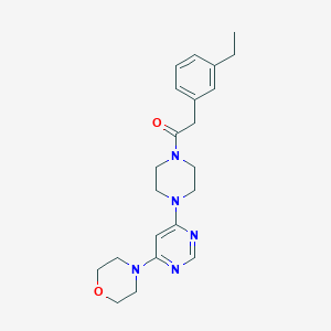 2-(3-Ethylphenyl)-1-[4-(6-morpholin-4-ylpyrimidin-4-yl)piperazin-1-yl]ethanone