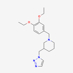 1-[(3,4-Diethoxyphenyl)methyl]-3-(triazol-1-ylmethyl)piperidine