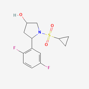 1-Cyclopropylsulfonyl-5-(2,5-difluorophenyl)pyrrolidin-3-ol