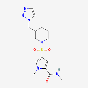 N,1-dimethyl-4-[3-(triazol-1-ylmethyl)piperidin-1-yl]sulfonylpyrrole-2-carboxamide