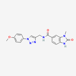 N-[[1-(4-methoxyphenyl)triazol-4-yl]methyl]-3-methyl-2-oxo-1H-benzimidazole-5-carboxamide