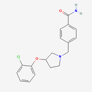 4-[[3-(2-Chlorophenoxy)pyrrolidin-1-yl]methyl]benzamide