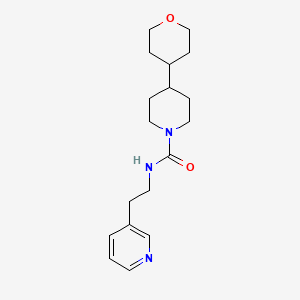 4-(oxan-4-yl)-N-(2-pyridin-3-ylethyl)piperidine-1-carboxamide