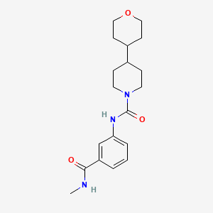 N-[3-(methylcarbamoyl)phenyl]-4-(oxan-4-yl)piperidine-1-carboxamide