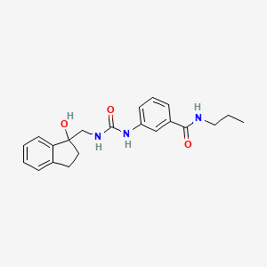 3-[(1-hydroxy-2,3-dihydroinden-1-yl)methylcarbamoylamino]-N-propylbenzamide