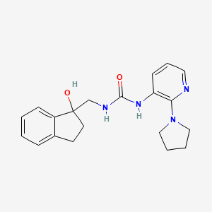 1-[(1-Hydroxy-2,3-dihydroinden-1-yl)methyl]-3-(2-pyrrolidin-1-ylpyridin-3-yl)urea