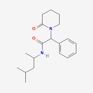 N-(4-methylpentan-2-yl)-2-(2-oxopiperidin-1-yl)-2-phenylacetamide