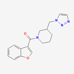 1-Benzofuran-3-yl-[3-(triazol-1-ylmethyl)piperidin-1-yl]methanone