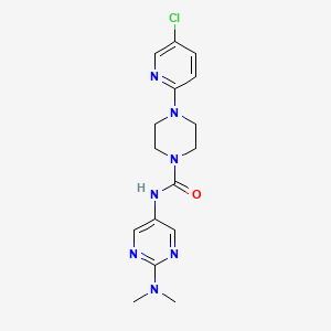 4-(5-chloropyridin-2-yl)-N-[2-(dimethylamino)pyrimidin-5-yl]piperazine-1-carboxamide