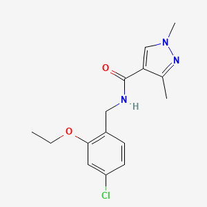 N-[(4-chloro-2-ethoxyphenyl)methyl]-1,3-dimethylpyrazole-4-carboxamide