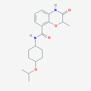 2-methyl-3-oxo-N-(4-propan-2-yloxycyclohexyl)-4H-1,4-benzoxazine-8-carboxamide