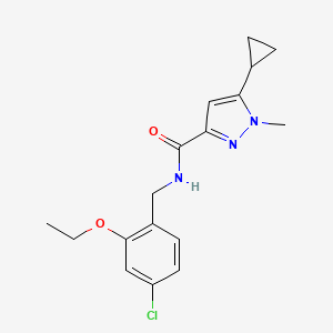 N-[(4-chloro-2-ethoxyphenyl)methyl]-5-cyclopropyl-1-methylpyrazole-3-carboxamide