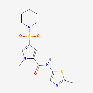 1-methyl-N-(2-methyl-1,3-thiazol-5-yl)-4-piperidin-1-ylsulfonylpyrrole-2-carboxamide