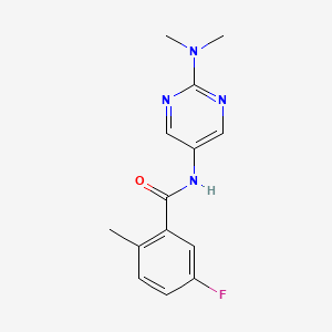 N-[2-(dimethylamino)pyrimidin-5-yl]-5-fluoro-2-methylbenzamide