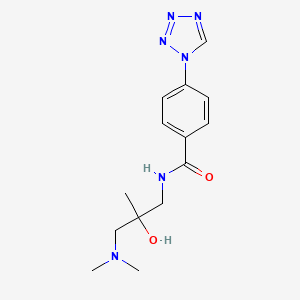 N-[3-(dimethylamino)-2-hydroxy-2-methylpropyl]-4-(tetrazol-1-yl)benzamide